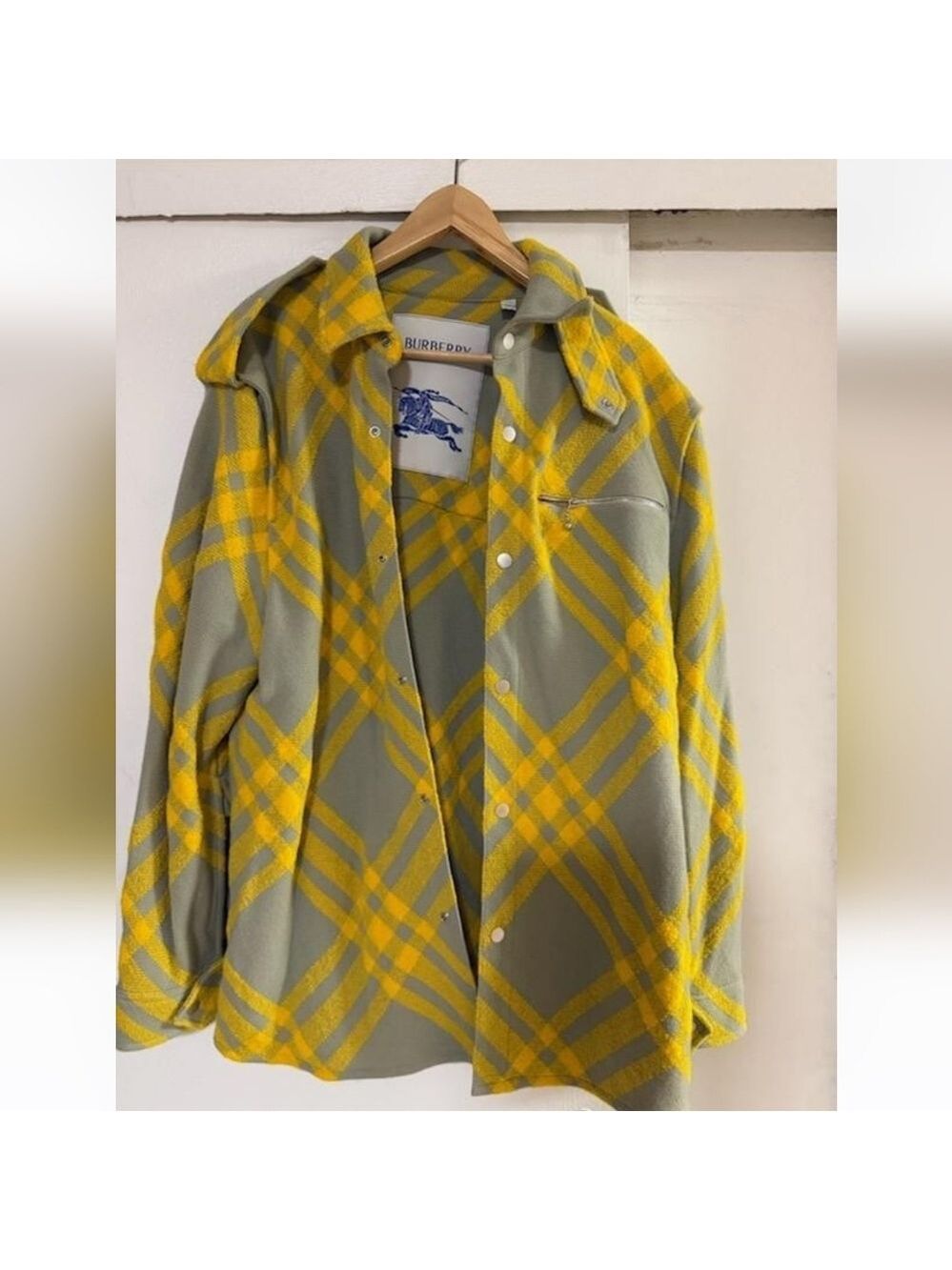 Burberry Check Plaid Pattern Wool Blend Jacket, Size 8 - Picture 11 of 16